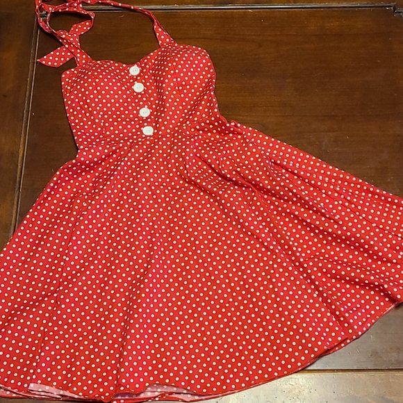 Sara Dresses & Skirts - Retro like red and white polka dot dress